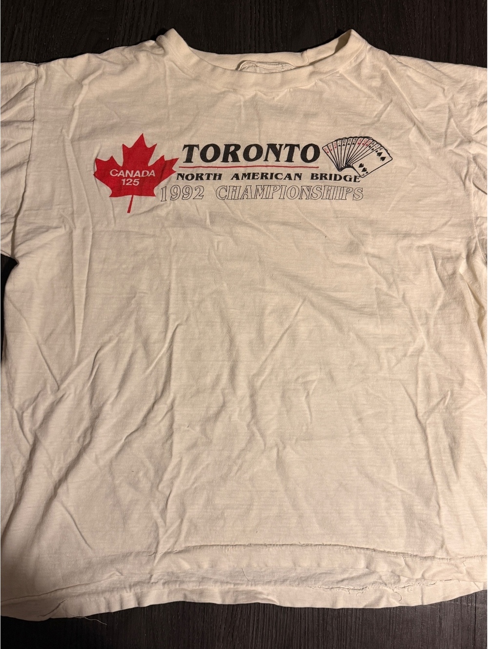 Vintage 1992 Toronto North American Bridge Championships Tee